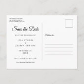 日付カレンダーの金ゴールドハート写真の保存 案内ポストカード (裏面)