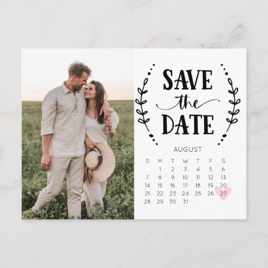 日付カレンダーはがきの国を保存素朴する 案内ポストカード (正面)