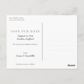 日付カレンダーハート威厳がある2024か月の保存 ポストカード (裏面)