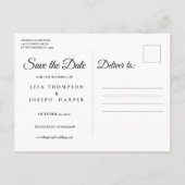 日付カレンダー金ゴールドハートの保存素朴Kraft ポストカード (裏面)