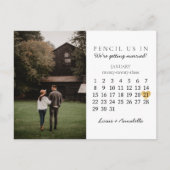 日付カレンダー金ゴールドハートの保存2023年1月 ポストカード (正面)