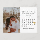 日付カレンダー金ゴールドハートの保存2023年10月 ポストカード (正面)