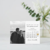 日付カレンダー金ゴールドハートの保存2023年3月 ポストカード (スタンド正面)