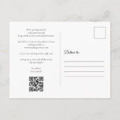 日付カレンダー金ゴールドハートQRコードの保存 案内ポストカード (裏面)