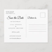 日付カレンダー金ゴールドラブハートはがきを保存 案内ポストカード (裏面)