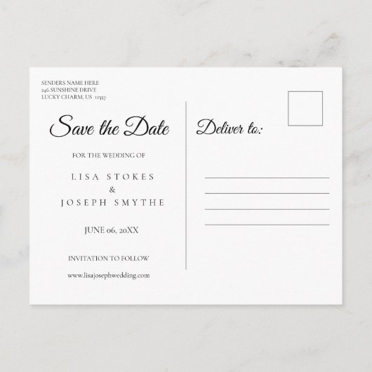 日付カレンダー金ゴールドラブハートはがきを保存 案内ポストカード (裏面)