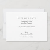 日付カレンダー2024威厳があるか月シックを保存 招待状 (裏面)