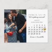 日付カレンダ・金ゴールド・ハート威厳がある2023の保存 ポストカード (正面)