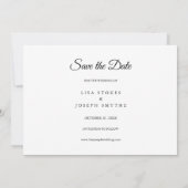 日付カレンモダンダー金ゴールドの保存Loveハート セーブザデート (裏面)