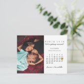 日付カレンモダンダ金ゴールドハートの保存2021年11月 ポストカード (スタンド正面)