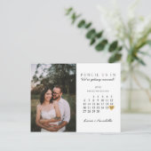 日付カレンモダンダ金ゴールドハートの保存2021年6月 ポストカード (スタンド正面)