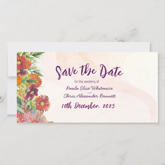 日付カードのフラット保存 セーブザデート (正面)