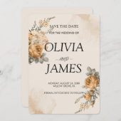 日付カードのフラット保存 セーブザデート (正面/裏面)