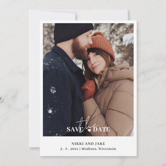 日付カードのフラット保存 セーブザデート (正面)