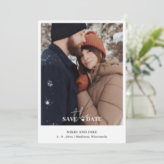 日付カードのフラット保存 セーブザデート (スタンド正面)