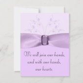 日付カードのラベンダーの車線を救って下さい セーブザデート (裏面)