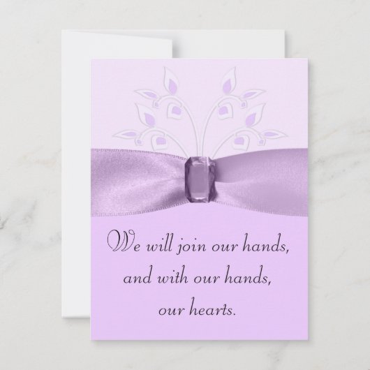 日付カードのラベンダーの車線を救って下さい セーブザデート (裏面)