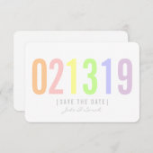 日付カードの保存 – アイスクリームの日 セーブザデート (正面/裏面)