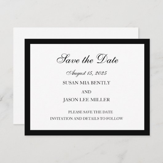 日付カードの保存 セーブザデート (正面/裏面)