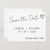 日付カードの保存 セーブザデート (正面/裏面)