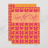 日付カードの保存（Birini：カボチャ/ホットピンク） 案内ポストカード (正面/裏面)