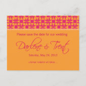 日付カードの保存（Birini：カボチャ/ホットピンク） 案内ポストカード (裏面)