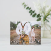 日付カードの変更 インビテーションポストカード (スタンド正面)