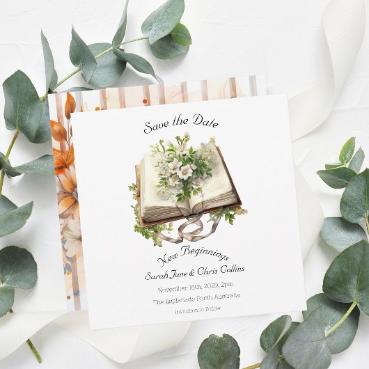 日付カードの新しい開始をフラットに保存 セーブザデート