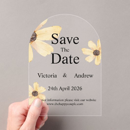 日付カードをアクリルで保存 アクリル招待状 (インサイチュ (ポータブル))