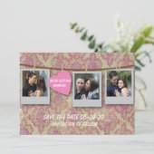 日付カードをピンク色で保存 セーブザデート (スタンド正面)