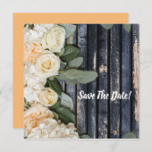 日付カードをフラット素朴保存 セーブザデート (正面/裏面)