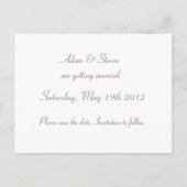 日付カードをヴィンテージポートレートで保存 案内ポストカード (裏面)