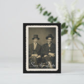 日付カードをヴィンテージポートレートで保存 案内ポストカード (スタンド正面)