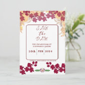 日付カードを保存するマゼンタおよびイエローフローラ シーズンカード (スタンド正面)