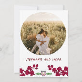 日付カードを保存するマゼンタおよびイエローフローラ シーズンカード (裏面)