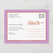 日付カードを保存するモノグラムの鳥 案内ポストカード (裏面)