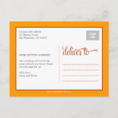 日付カードを保存するモノグラムの鳥 案内ポストカード (裏面)