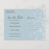 日付カードを保存する最初の雪 案内ポストカード (裏面)