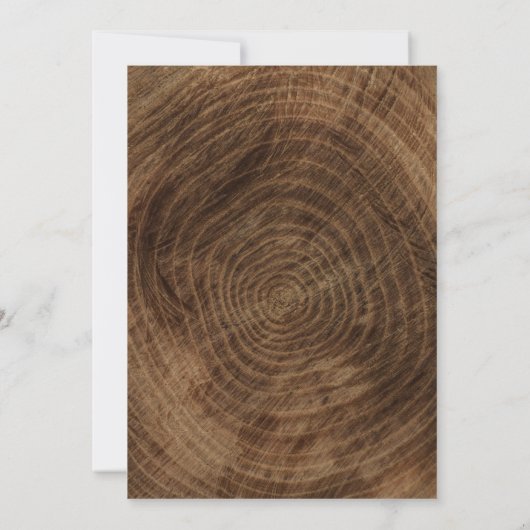 日付カードを保存する木目のカレンダー カード (裏面)