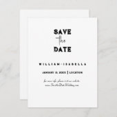 日付カードを保存する独自の作成 招待状 (正面/裏面)