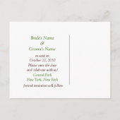 日付カードを保存する結婚式 案内ポストカード (裏面)