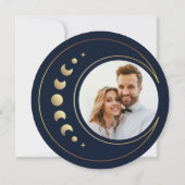 日付カードを保存する青い天空の結婚式 サンキューカード (裏面)