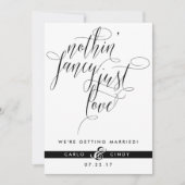 日付カードを保存する|社員の発表 招待状 (正面)