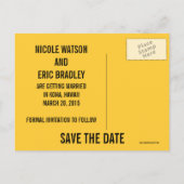 日付カードを保存するPalm Trees Sun 案内ポストカード (裏面)