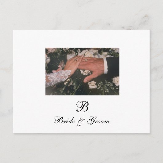 日付カードを白黒で保存 案内ポストカード (正面)