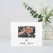 日付カードを白黒で保存 案内ポストカード (スタンド正面)