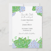 日付カードカラフルを鮮やかで多肉的に保存 セーブザデート (正面)