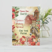 日付カードファームの保存テーマ 招待状 (スタンド正面)