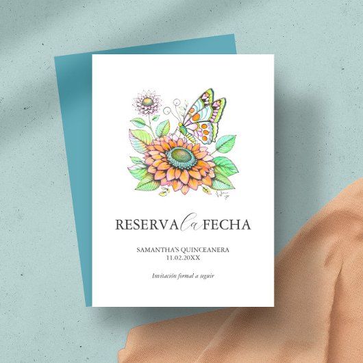 日付キンセアニェラス蝶を保存 セーブザデート