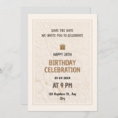 日付ギフトが20th誕生日パーティーを台無しにして保存 招待状 (正面/裏面)